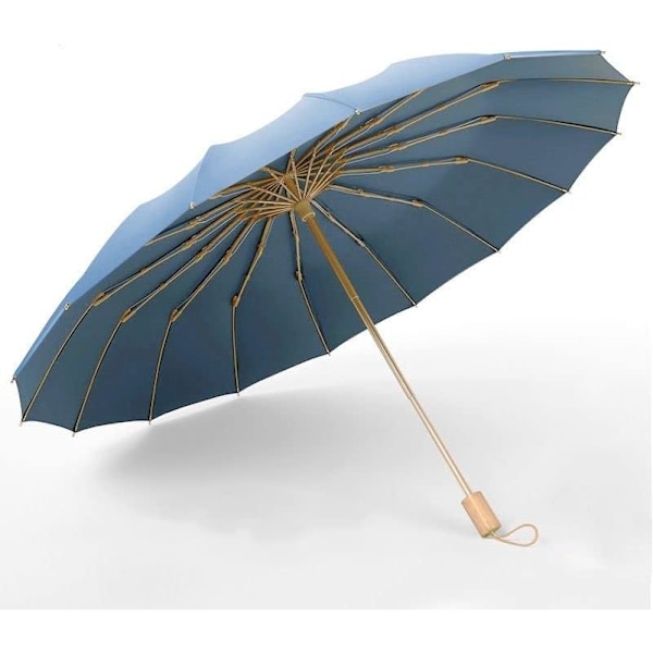 Paraply Stærk Vindafvisende 16K Manuel Paraply Mænd Parasol Kvinder Regn Store Paraplyer Super Solbeskyttelse Og UV
