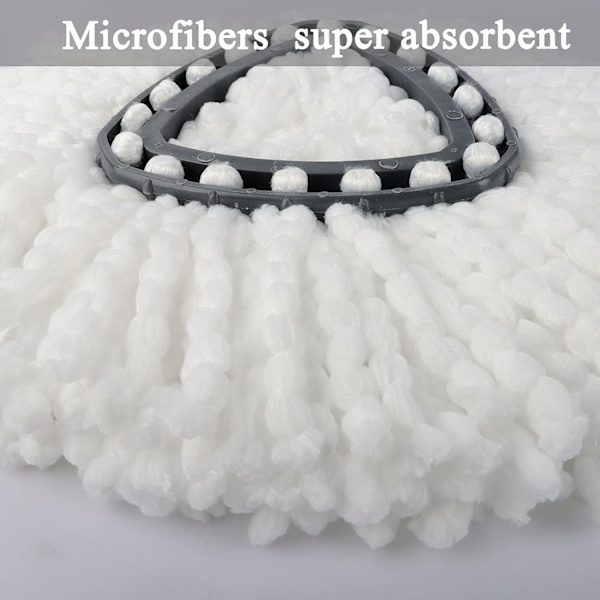 2 kpl Spin Mop -varapää yhteensopiva - Mikrokuitumoppipäät white