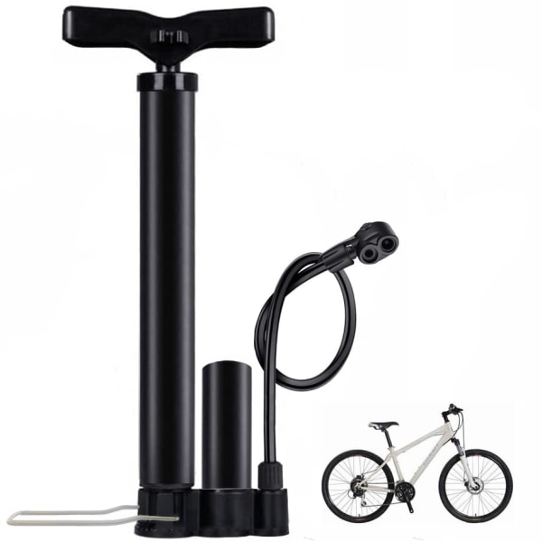 Korkeapaineinen pyörän lattiapumppu, polkupyörän pumppu, pyöräpumppu, seisontapumppu 160 PSI Presta & Schrader -venttiileillä, pyörän ilmapumppu pallopumpulla