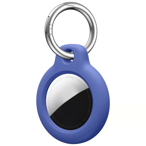 Air Tags Nøkkelring Kompatibel med Apple Airtag-etui, Air Tag Airtags-holder nøkkelring, for AirTags-holder AirTag-deksel, Kjæledyrhalsbånd, for nøkler (blå) 2 stk. Blue