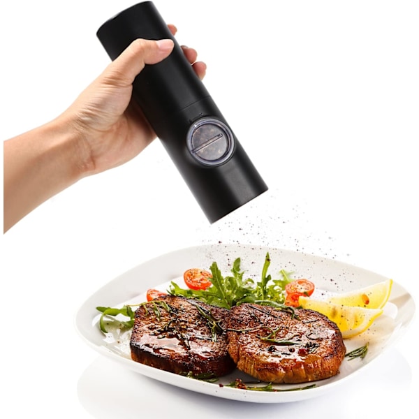 Elektrisk pepparkvarn, Salt- och pepparkvarn set, Pepparkvarn, Pepparkvarn, Elektriskt salt- och pepparkvarn set, 2 st