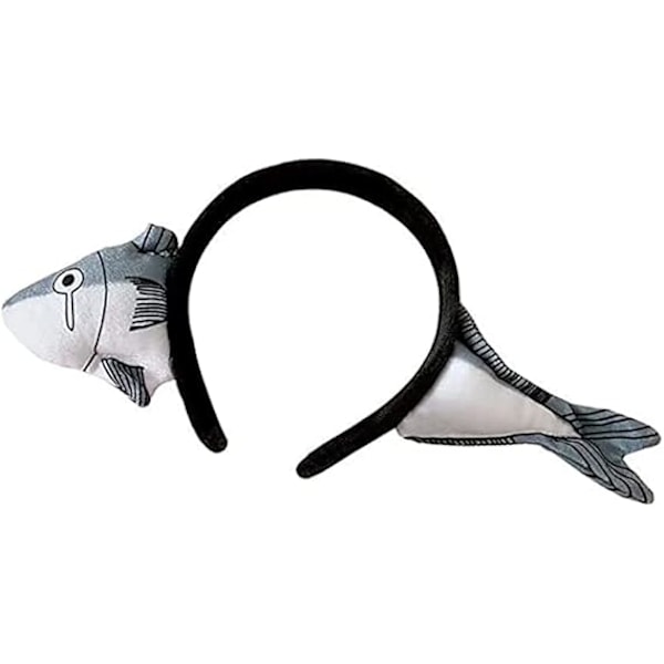 Salted Fish Headband Women Funny Salted Fish Hairband Makeup Headband Wash Face Halloween Hairband