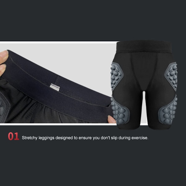 Polstrede shorts og skjorter beskyttelsesudstyr til børn og unge, glidepuder, hofte- og numseshorts, kompressionsskjorte, ribbensbeskyttere, brystbeskytter (YL)