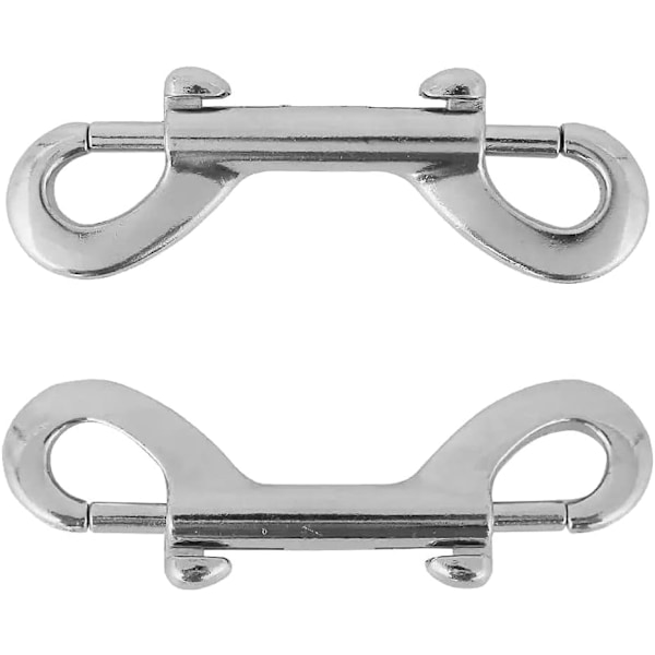 2 stk Dobbel Ended Bolt Snap Kroker, Sink Legering Dobbel Ende Klips, Dykkeklips Holdbare Trigger Snaps