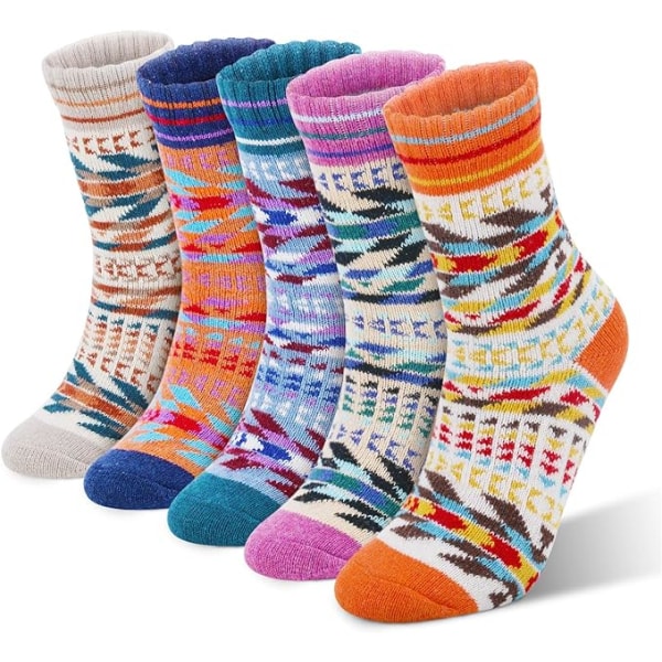 Varme vinterstrømper til kvinder, bomuldsstrømper, varme sokker,  damestrømper, strikkede sokker til kvinder, åndbare sokker,  fritidsstrømper, julegaver 81b2 | Fyndiq