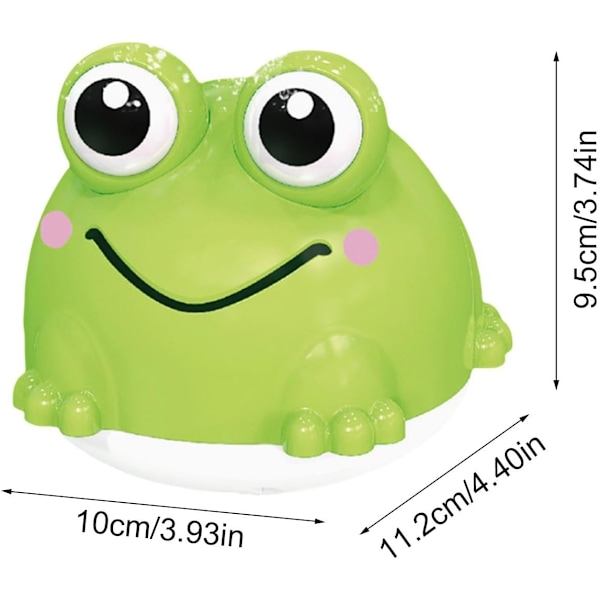 Groda Babybadleksaker, Automatisk Sensor Vattenfontän Sprinkler, Blinkande Färgglatt Ljus Badkar & Poolleksak, 11.2x10x9.5cm