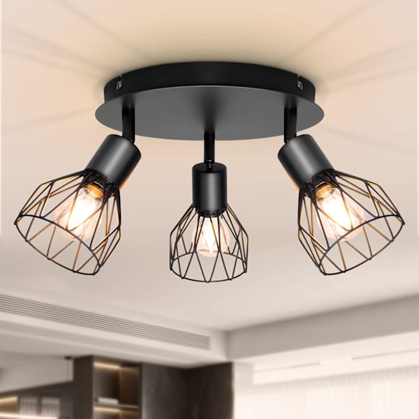 Spotlightarmaturer för tak Justerbar metalltrådsbur Kök Spotlight Taklampor med E14-sockel