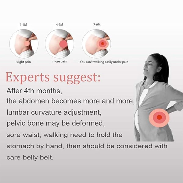 Graviditetsstøttebælte - Åndbar Mave- og Bekkenstøtte - Komfortabel Mavebælte til Graviditet, En Størrelse