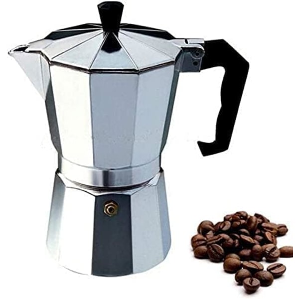 Italiensk espressobryggare för spishäll, 6 espressokoppar, italiensk espressobryggare för spishäll, mokabryggare (6 koppar/300 ml) primary color
