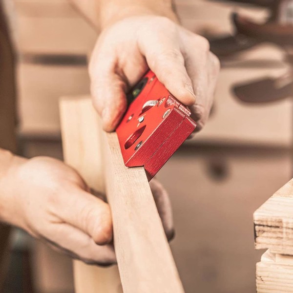Avfasning platt set, snabb trimning avfasningsverktyg träbearbetningskant hörn tillplattande verktyg för trä handverktyg Craft DIY (7 blad röd)