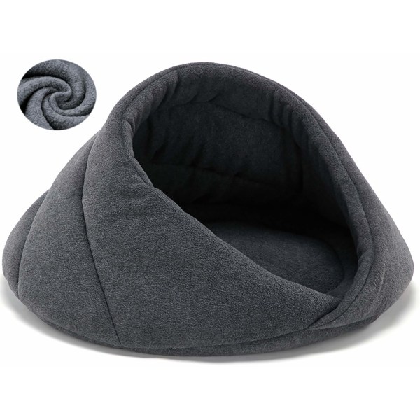 Myk Fleece Hund- og Katteseng, Komfortabel Myk og Fluffy Kattepute for Kattunge og Valp Hule Bærbar Kurv Kennel