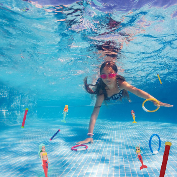 Dykleksak, Sjöjungfru, Dykartorped, Undervattensträning för Pool, Sommarpool, Badleksak (Sjöjungfru)