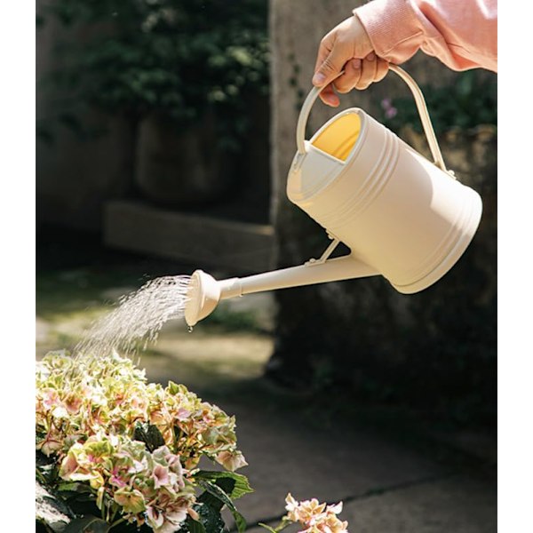 2L Vandkande til Haven - Lille Vandkande til Indendørs Planter - Med Aftagelig Spray - Plastik - Til Indendørs og Udendørs Brug - Beige