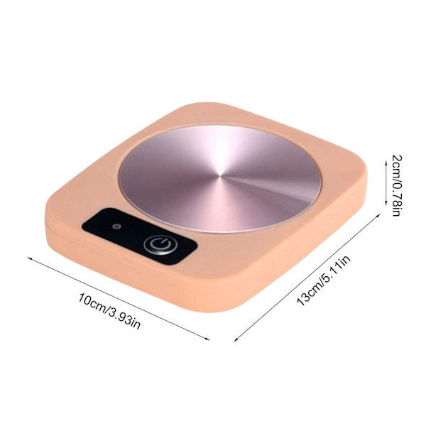 Kaffekoppvärmare, USB-laddningsunderlägg Bärbar, Hållbar Multifunktionell Keramikkopp, Metallkoppvärmare, Rosa