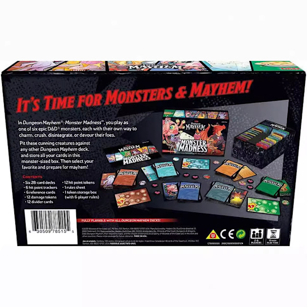Brädspel Dungeon Mayhem Dungeons Of Chaos Fullständig Engelsk Monster Madness Strategispel