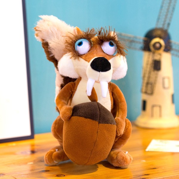 Rolig Söt Djur Docka Ice Age 3 Scrat Ekorre Fylld Plysch Leksak Gåva 27Cm-Hona ekorre woman