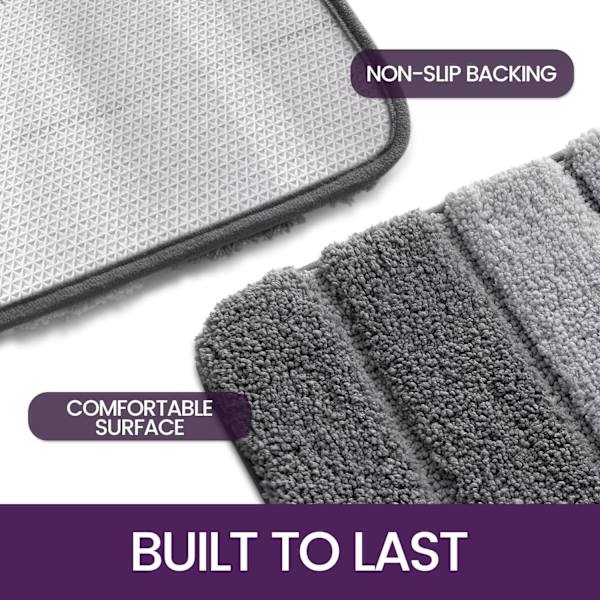 Bademåtte 60 x 90 cm Skridsikker Bademåtte Super Absorberende Vand, Maskinvaskbar, Mikrofiber Absorberende Badeværelsesgulvmåtte 60*90cm