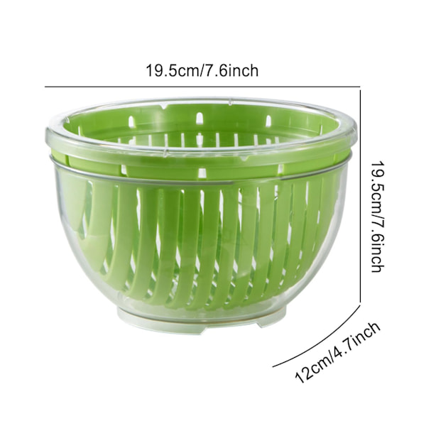 Grønnsakskutter Grønnsakslicer Grønnsaksspinn Salatslicer Skål Grønnsakshakker Terninger Kjøkkenbolle Fruktvasker