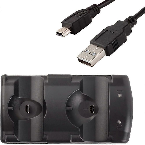 Latausasema Playstation 3 -ohjaimille, 2 in 1 -latausasema LED-merkkivalolla, yhteensopiva Playstation PS3/MOVE -ohjaimien kanssa