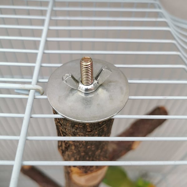 Fågelställning, Naturligt Trä Papegojstång Fågelbur, Fågelbursstänger för Papegojor, Små Undulater Kakaduor, Papegojor, Kärleksfåglar