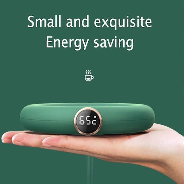 Smart Kopvarmer, Kopvarmer til Kaffe, Mælk, Te, Drikkekopvarmer, Opvarmet Kaffe Kop, Kaffevarmer på Skrivebord (Grøn) green