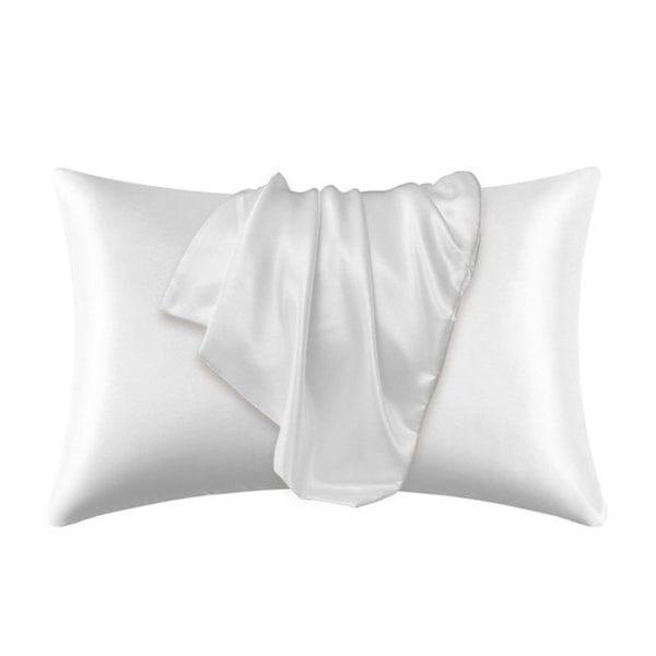 Satiininen tyynyliina - Tyynynpäällinen - 50 x 66cm - 2-pakkauksessa Valkoinen