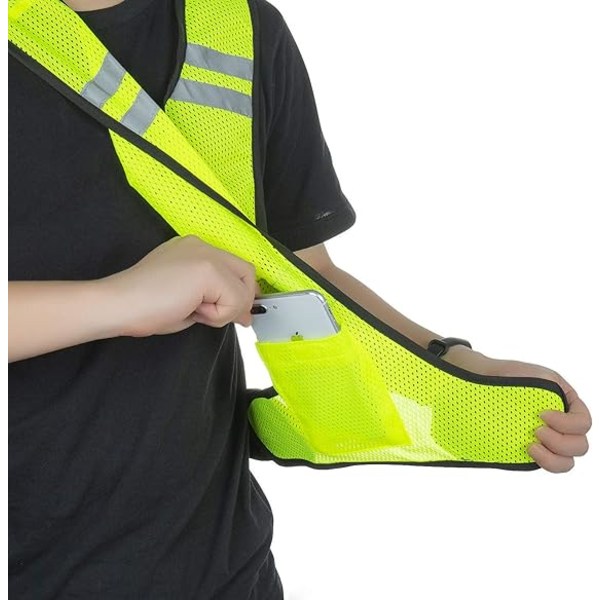 Refleksvest, Justerbart Refleksudstyr med Høj Synlighed til Løb, Cykling og Jogging