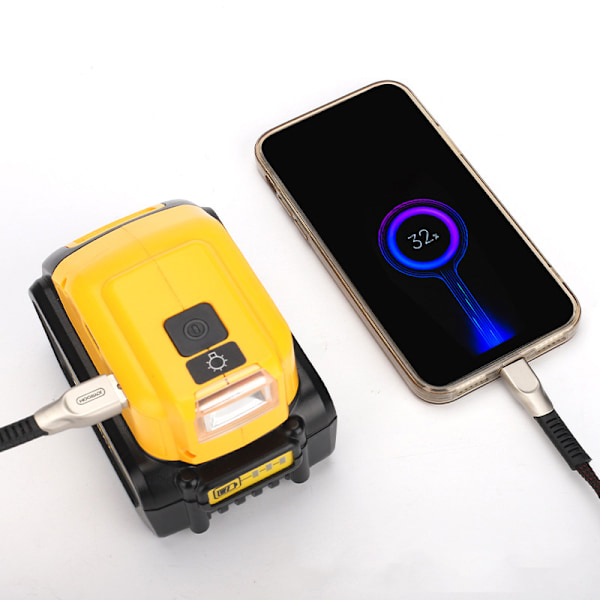 Opladerkonverter USB, dobbelt opladeradapter USB Dcb090 til Dewalt 14.4v 18v 20v Li-ion batteriopladning konv