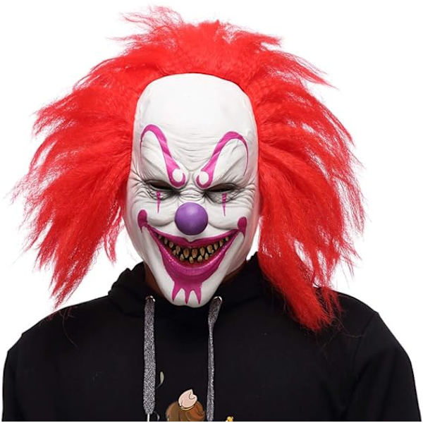 Pelottava Paha Tappaja Jokeriklovni Lateksinaamio Halloween Kauhu Cosplay Puku Rekvisiitta Aikuisille
