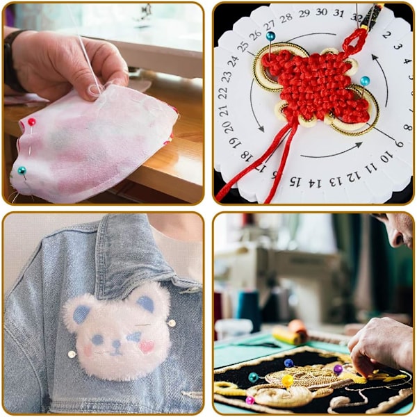 480 kpl Nuppineuloja, Helmineuloja, Helmikoruneuloja häihin, DIY-ompeluun, askarteluun, ompeluun, kukka-asetelmiin, kimpun neuloihin, tilkkutyön merkitsemiseen