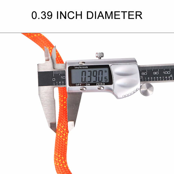 Statisk Klatretov 10mm Tilbehørsledning Udstyr 66FT(20M), Flugttov Isklatreudstyr Brandredningsreb - Orange/20M 20M