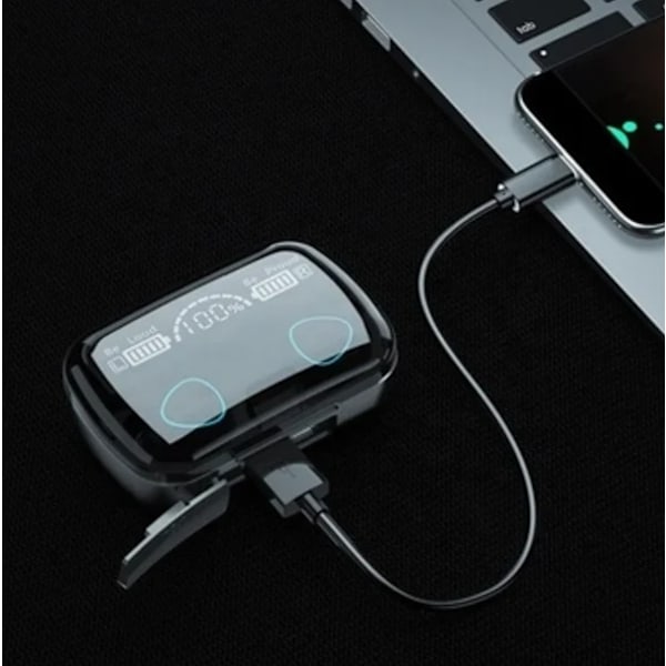 Korvan sisäiset kuulokkeet, M-sarjan langaton Bluetooth-kuuloke, urheiluun soveltuvat melua vaimentavat pelikuulokkeet, musta
