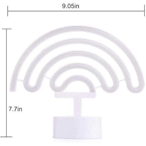 Regnbue Neon Skilt Lys med Base Grøn LED til Festtilbehør Værelsesdekoration til Bryllup Fødselsdagsfest Dekoration Gave