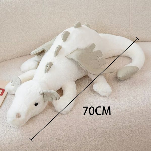 Snödrak Plyschdjur med Vingar, 30cm Söta Mjuka Drakar Pterosaur Plyschleksaker Dinosaurie Plushies Kudde Docka Jul Födelsedagspresenter För Barn Pojkar