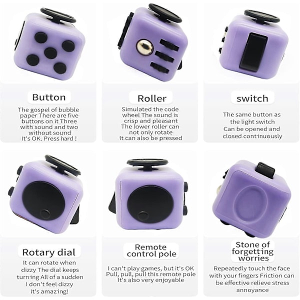 Fidgetleksaker för Ångest Sensorisk Leksak Stressreducerande Leksak Fidget Kub