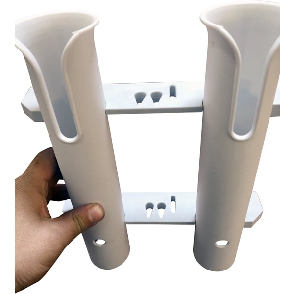 Plastik Dobbelt 2-STANG Stativ Vertikal Holder Organizer - Båd Kajak Fiskestang Opbevaring Lokkemad