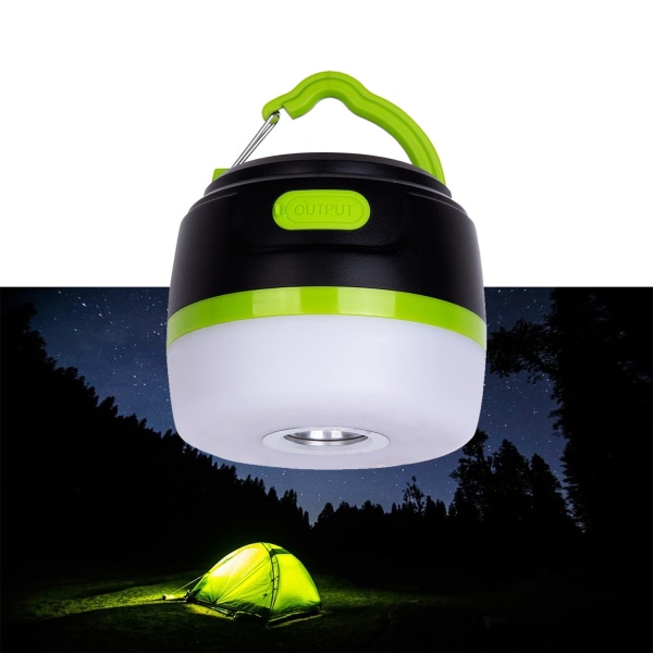 USB uppladdningsbar LED-campinglampa, miniportabel campinglampa, mobil power , magnetisk campinglykta