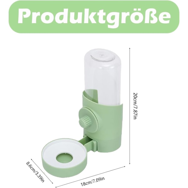 500ml Automatisk Vattendispenser för Kanin Marsvin Chinchilla Hamster Drickskål Tillbehör