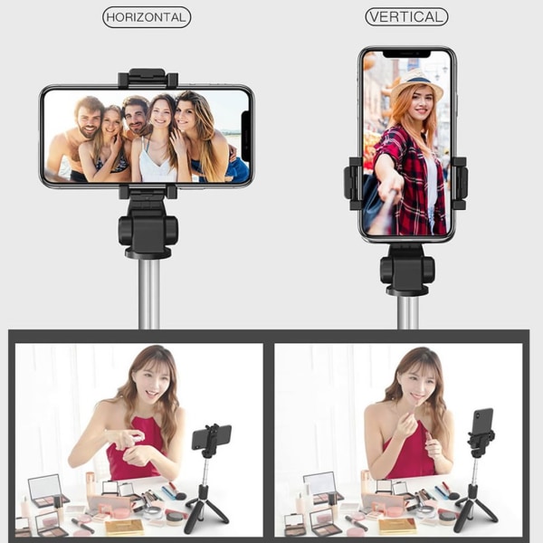 3 i 1 bluetooth selfie stick med telefonstativ selfie stick för smartphone