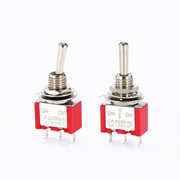 Kpl Mini Hetkellinen ON-Off-ON Vaihtokytkin 3 Nastaa 6A 250V YYV