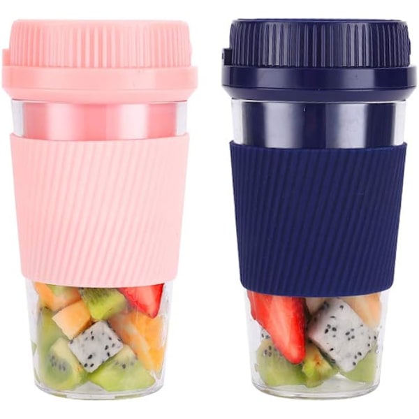 Portabel Blender, Sladdlös Liten Juicekopp, Uppladdningsbar USB Blender 300ml Fruktblender med 1200mAh Litiumbatteri
