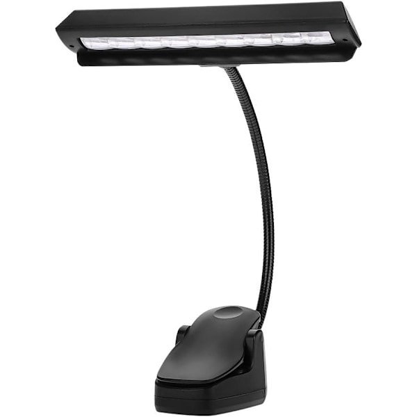 Notestativlampe med Klemme, 9 LED Klemmelampe, Notestativlys, Bærbar Fleksibel Leselampe for Soverom og Skrivebord