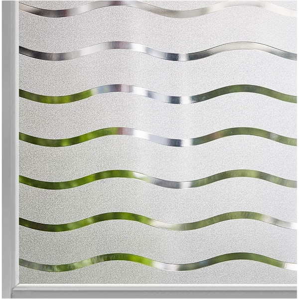 Ikkunakalvo Yksityisyys UV-suoja Aaltokuvio 30x400cm 2pcs