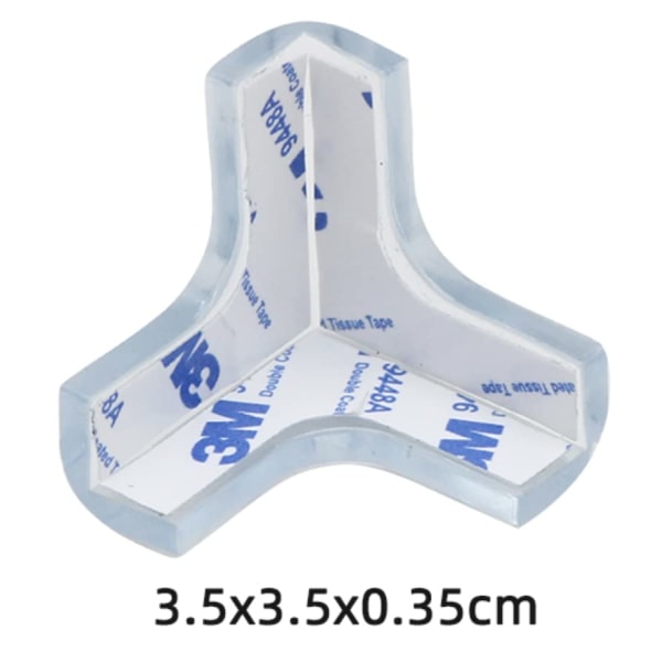 T-formad barnsäkerhetshörnskydd i mjukt silikon, transparent, bordskantskydd (4-pack)
