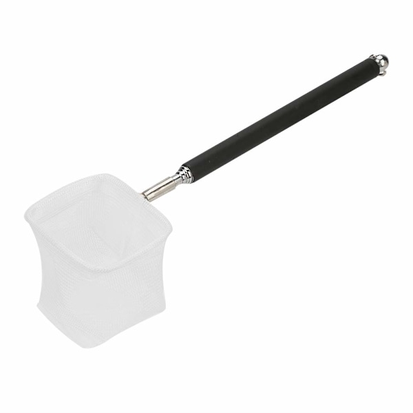Justerbar Mini Fiskegarnstang for Akvarium Tank Reke 20-57.5cm Utvidbar (Firkantet nett-Svart)
