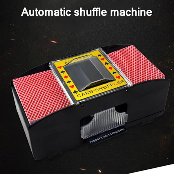 Automatisk kortblandare - Svart - Elektronisk - Batteridriven - För poker och rummy