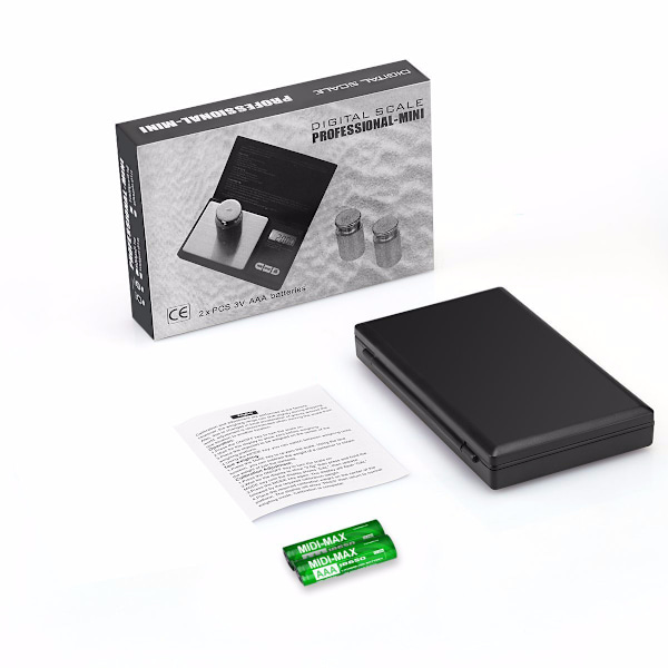 Digital vekt 0.01g - 200g lommevekt digital vekt