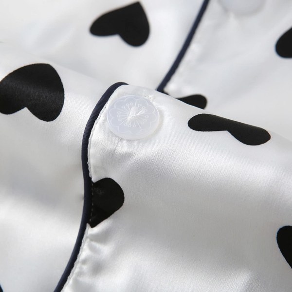 7 kpl Naisten pyjamasetit Tekosilkkipyjamat Naisten pyjamat yöasusetit Kevät kesä Kotiasu Set Naisten Comfort Cotton Gift (L)