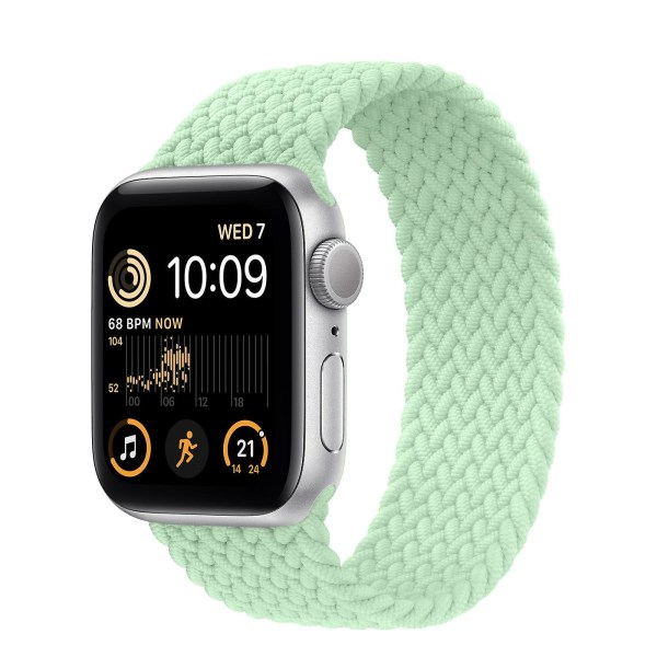 Apple Watch flätat solo-ögleband 42/44/45 mm -storlek 7- Pistachio