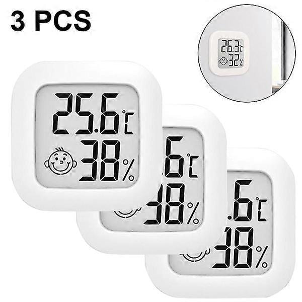 3-pakke innendørs termometer, hygrometer, digitalt hygrometer, romtermometer for hjemmet, høy nøyaktig temperatur